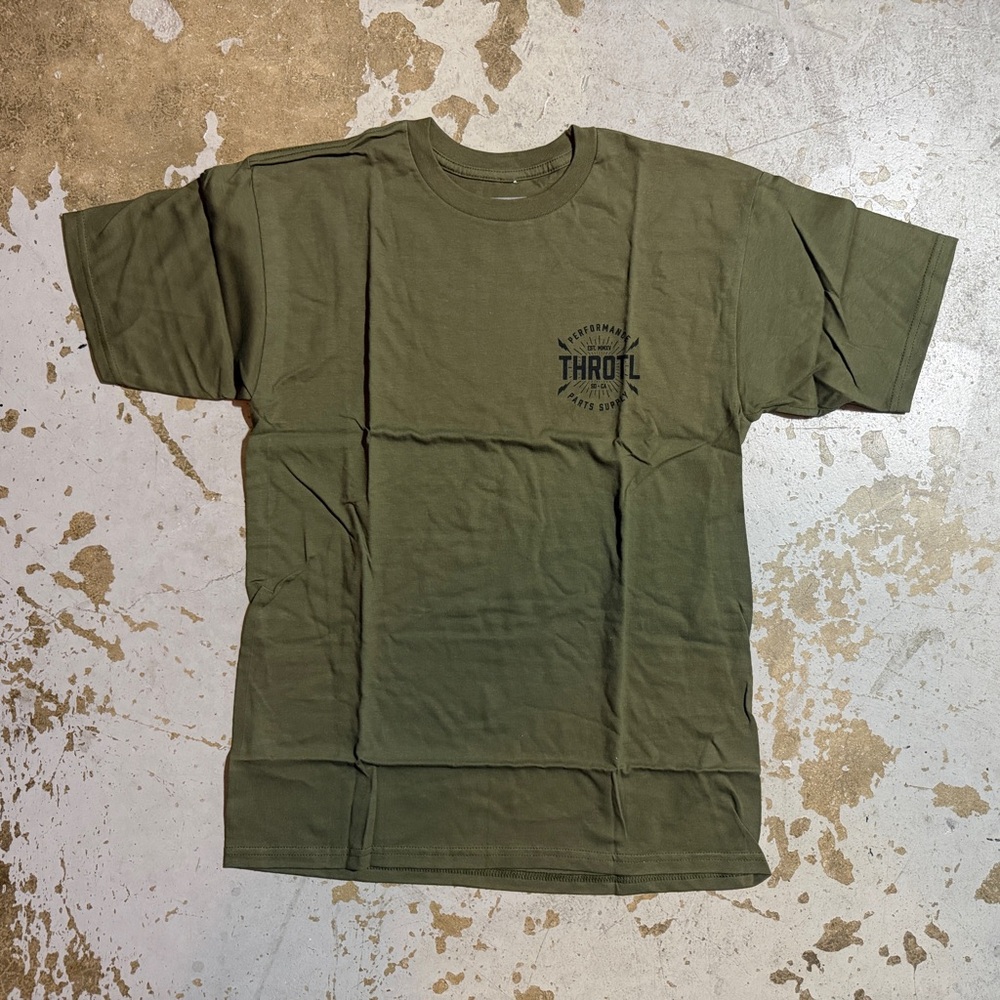 Throtl Olive Green Short Sleeve Tee